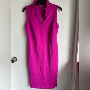 Calvin Klein Women’s Sleeveless Ruffle Neck Sheath Dress size 6